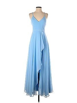 Faviana New York Blue Ruffle Skirt Gown (view 1)