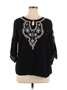One World 3/4 Sleeve Blouse (view 1)