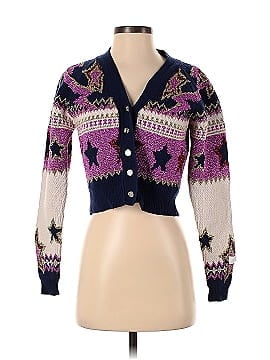 Paco Rabanne Printed Puff Sleeve Cardigan (view 1)