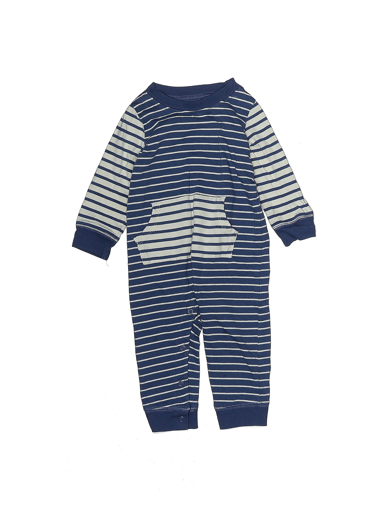 Just One You Made by Carter's 100 Cotton Stripes Blue Long Sleeve