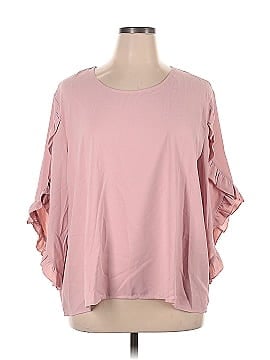 Shein Curve 3/4 Sleeve Blouse (view 1)