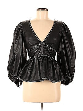 STAUD Faux Leather Luna Top (view 1)