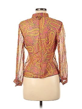 DKNY Long Sleeve Silk Top (view 2)