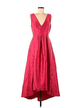 Hutch Red V-Neck High Low Gown (view 1)