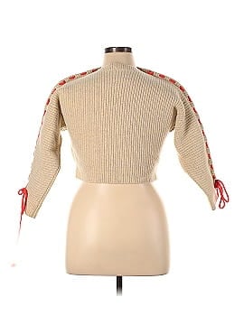 Victoria Beckham Cord Gathered Oversized Sweater (view 2)