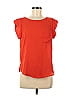 Iris Basic 100% Polyester Orange Short Sleeve Top Size M - photo 1