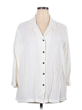 White Stag 3/4 Sleeve Button-Down Shirt (view 1)