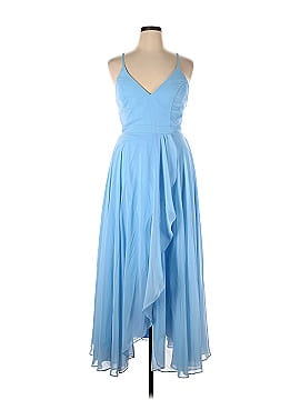 Faviana New York Blue Ruffle Skirt Gown (view 1)