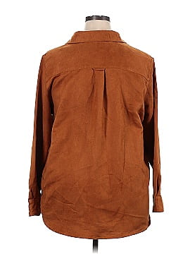 Woman Within 3/4 Sleeve Button-Down Shirt (view 2)