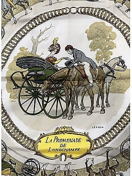 Hermès La Promenade De Longchamps Silk Scarf (view 2)