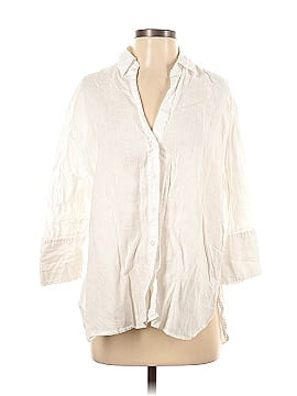 Zara 3/4 Sleeve Button-Down Shirt (view 1)