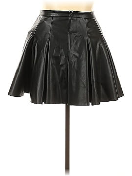 Aqua Faux Leather Skirt (view 2)