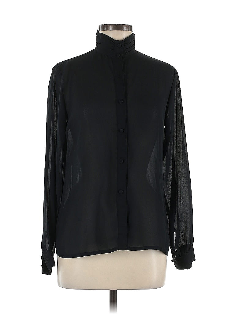 Bethany Black Long Sleeve Blouse Size 9 - 10 - photo 1
