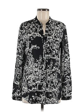 Diane von Furstenberg Long Sleeve Silk Top (view 1)