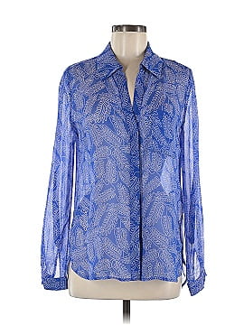 Diane von Furstenberg Long Sleeve Silk Top (view 1)