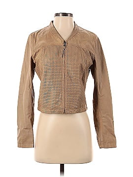 Bano eeMee Perforated Cropped Leather Jacket (view 1)