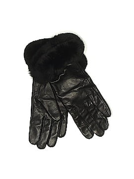 Surell Leather Gloves With Rabbit Fur Cuff (view 1)