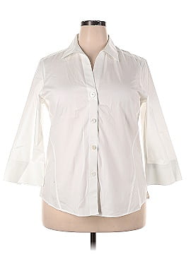 Foxcroft 3/4 Sleeve Button-Down Shirt (view 1)