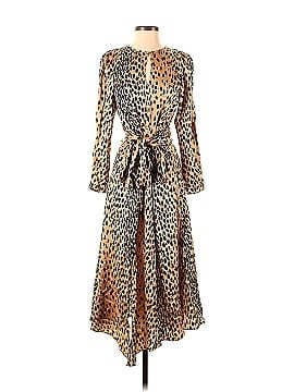 Rebecca Taylor Long Sleeve Leopard Tie Dress (view 1)