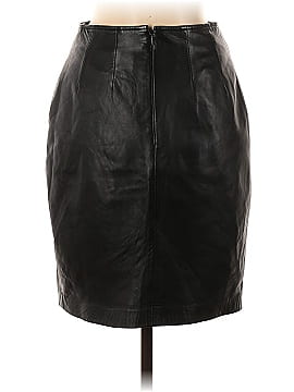 Linda Allard Ellen Tracy Faux Leather Skirt (view 2)