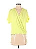 BCBGMAXAZRIA 100% Polyester Yellow Short Sleeve Blouse Size XXS - photo 1