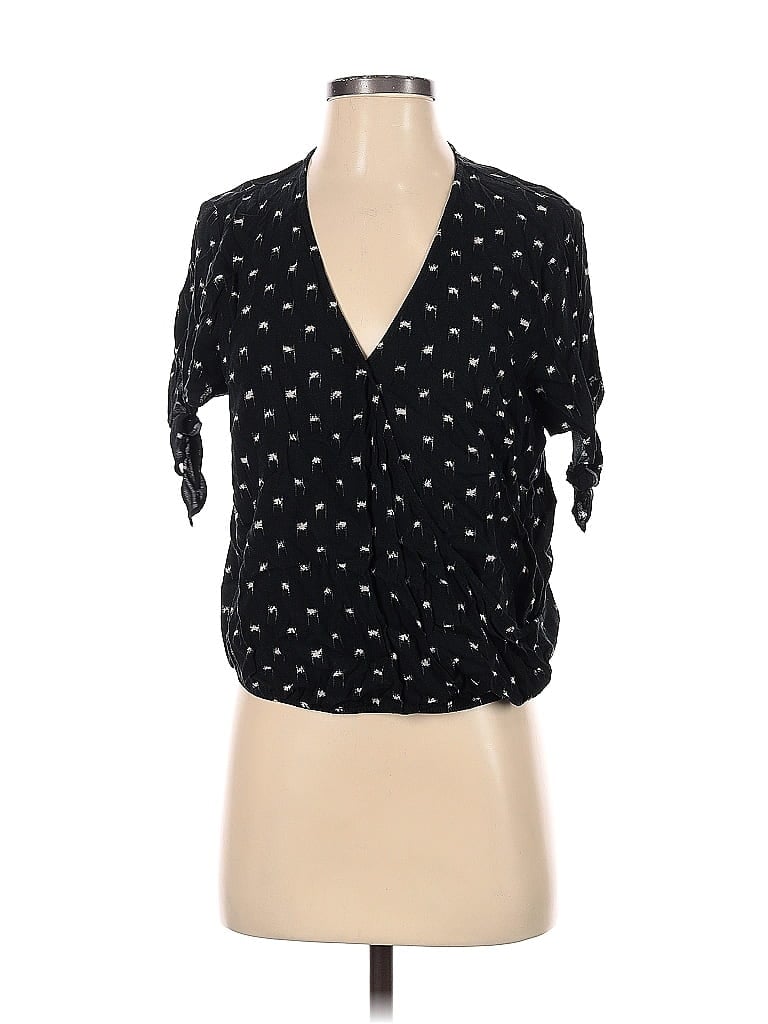 Pre-owned Universal Thread 3/4 Sleeve Blouse In Black