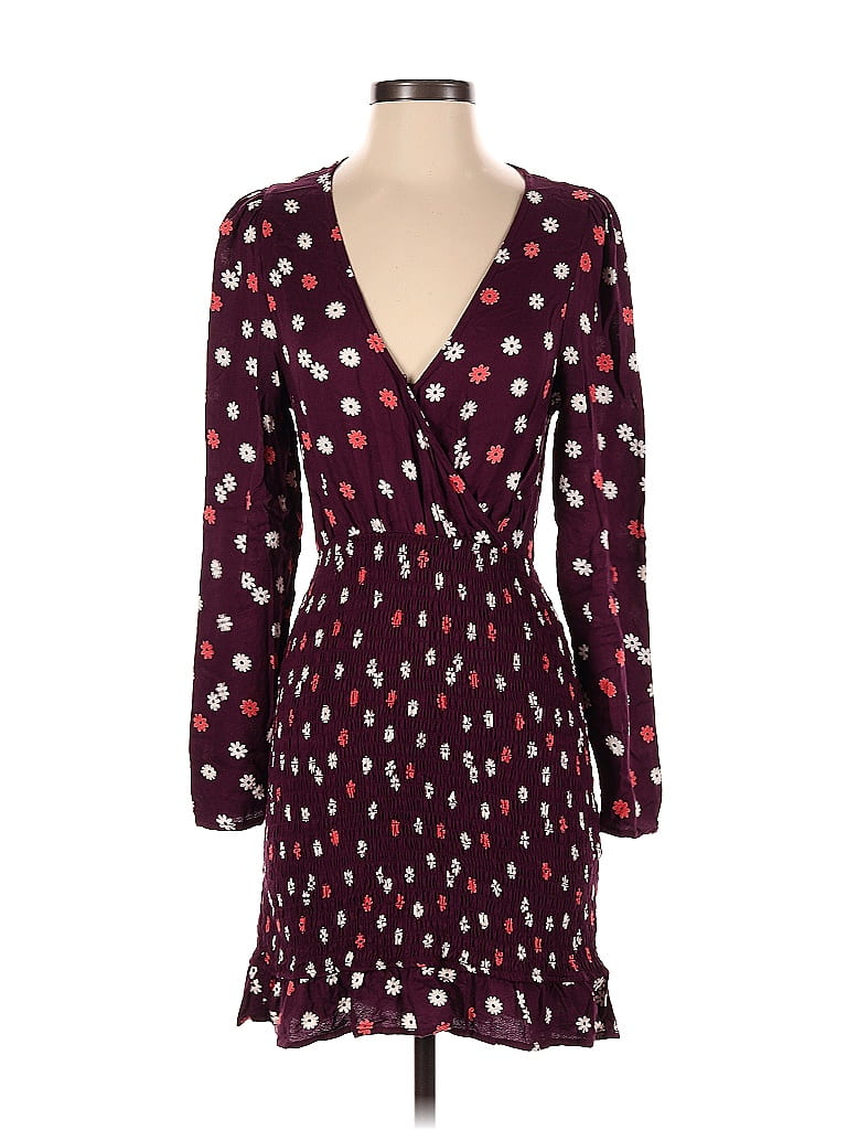 EVERLY POLKA FAUX WRAP VISCOSE SHORT DRESS main image 0