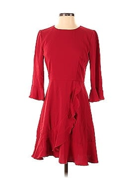 Slate & Willow Crimson Red Ruffle Dress (view 1)