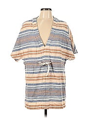 Solid & Striped Short Sleeve Blouse