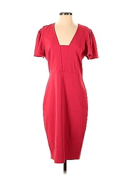 Badgley Mischka Red Flutter Sleeve Dress (view 1)