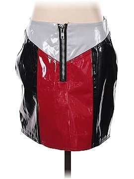 One Way Faux Leather Skirt (view 1)