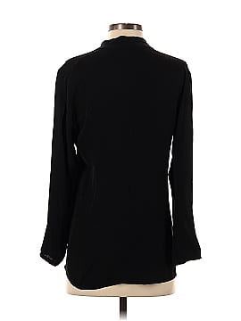 Theory Long Sleeve Silk Top (view 2)