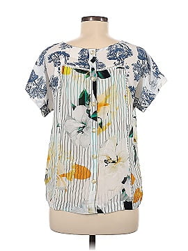 Maeve by Anthropologie Short Sleeve Silk Top (view 2)