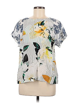 Maeve by Anthropologie Short Sleeve Silk Top (view 1)