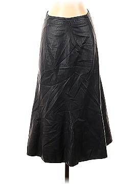 Rebecca Taylor Navy Faux Leather Skirt (view 1)