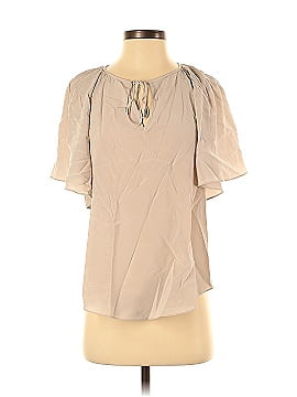 Elie Tahari Short Sleeve Silk Top (view 1)