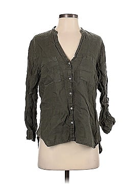 Zara 3/4 Sleeve Button-Down Shirt (view 1)