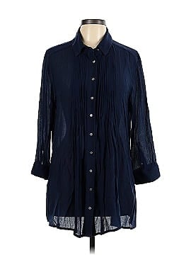 Alfani 3/4 Sleeve Button-Down Shirt (view 1)