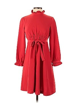 Sail to Sable Red Ruffle Maternity Dress (view 1)