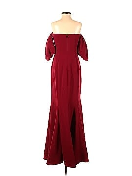 Fame And Partners Red Puff Sleeve Gown (view 2)