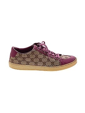 Gucci Purple/Beige Leather And Guccissima Canvas Low Top Sneakers (view 1)