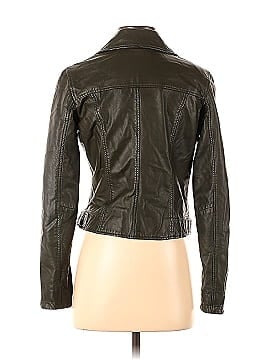Slate & Willow Olive Leather Moto Jacket (view 2)