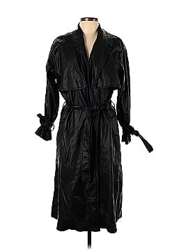 Love, Whit by Whitney Port Black Faux Leather Trench Coat (view 1)