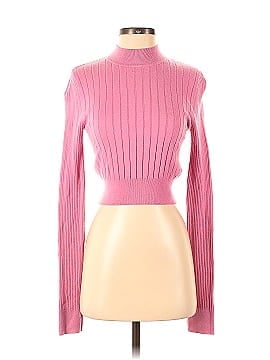 Tome Collective Pink Ribbed Crop Sweater (view 1)