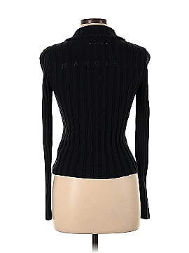 MM6 Maison Martin Margiela Black Ribbed Zip Pullover (view 2)