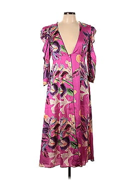 PatBO Pink Floral Puff Sleeve Dress (view 1)