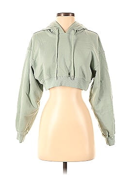 HERVE by Herve Leger Cropped Hooded Sweatshirt (view 1)