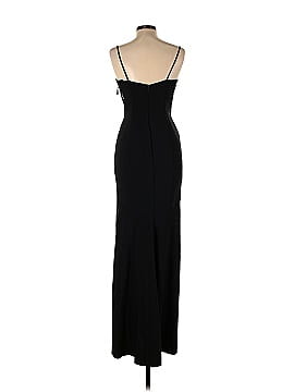 Theia Black Side Panel Gown (view 2)