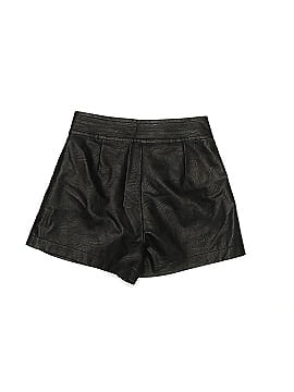 Topshop Faux Leather Shorts (view 2)