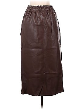 OAK + FORT Faux Leather Skirt (view 2)